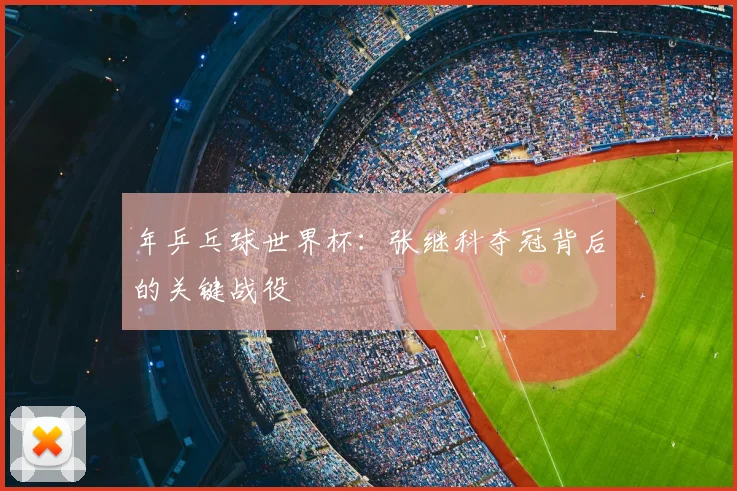 年乒乓球世界杯：张继科夺冠背后的关键战役